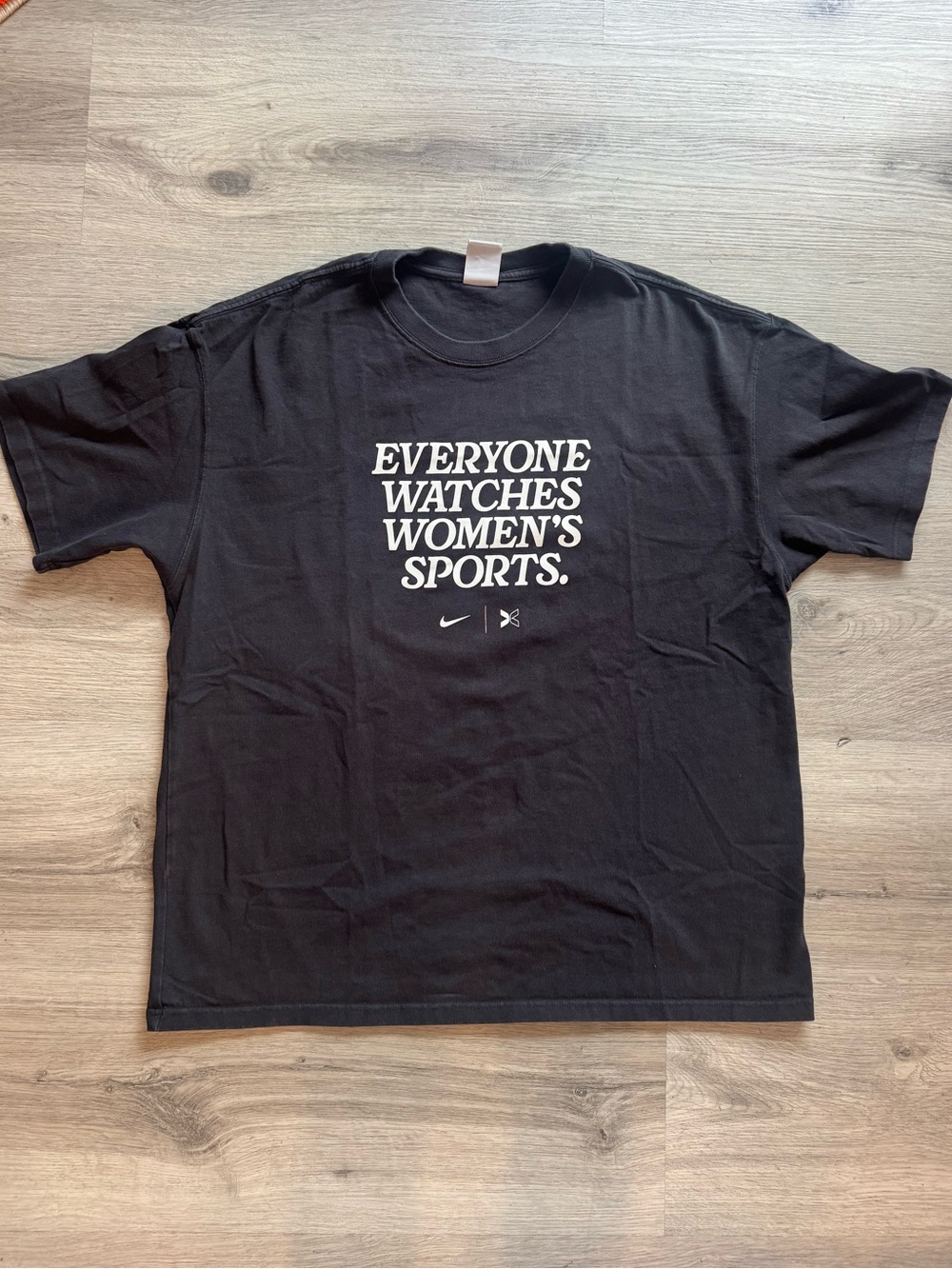 Nike Black Graphic Tee - Everyone Watches Women's Sports | Size XL